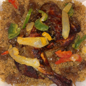 Jollof rice with chicken